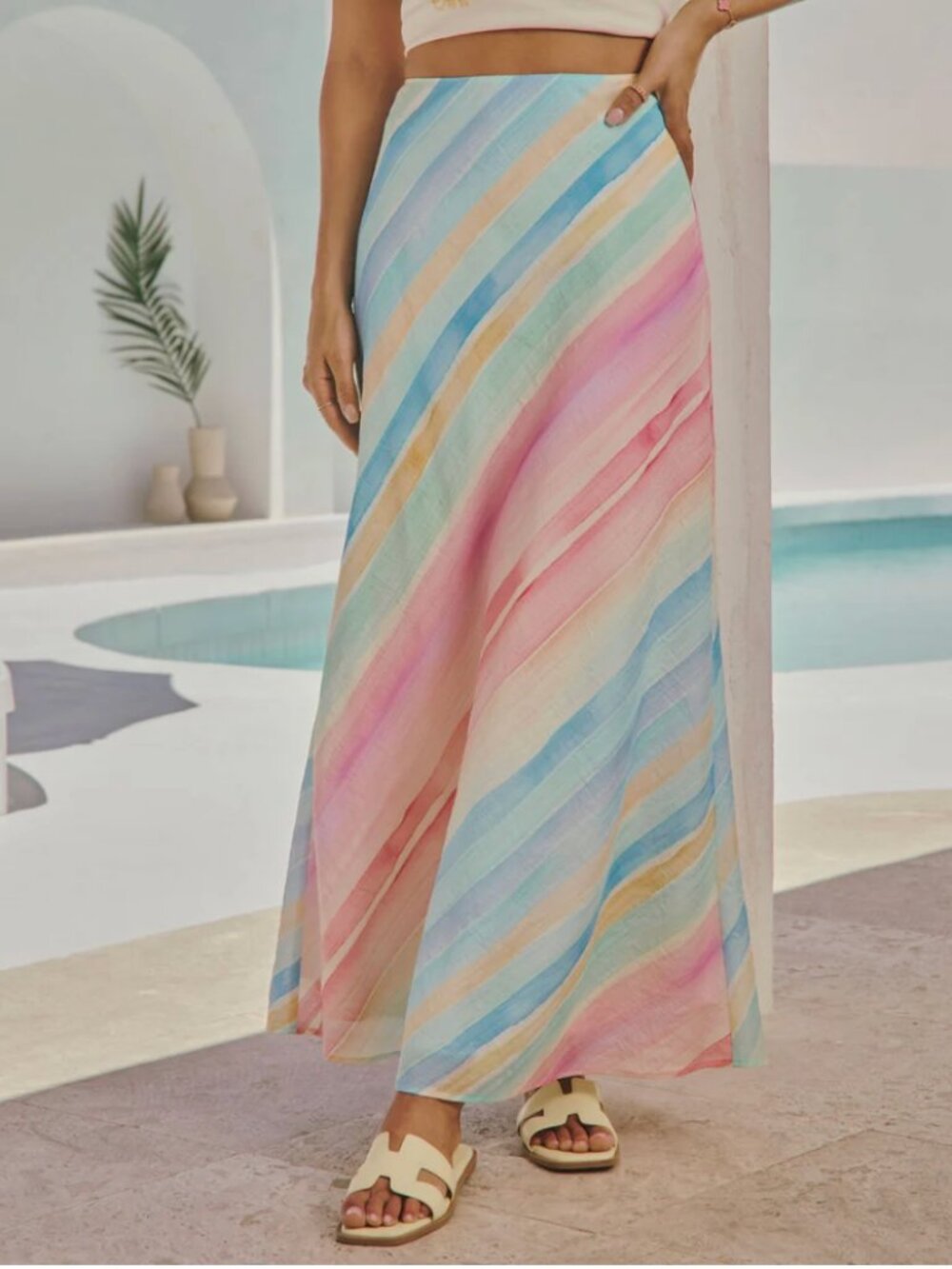 Lisabeth Striped Maxi Skirt | Vici